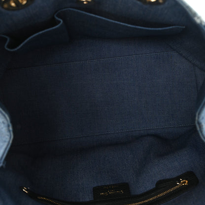 Denim Dior D Light Tote Blue