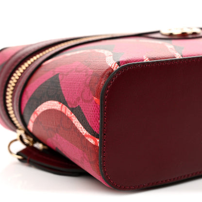 GG Supreme Monogram Canvas Lunar New Year Shoulder Bag  Red Pink Multicolor