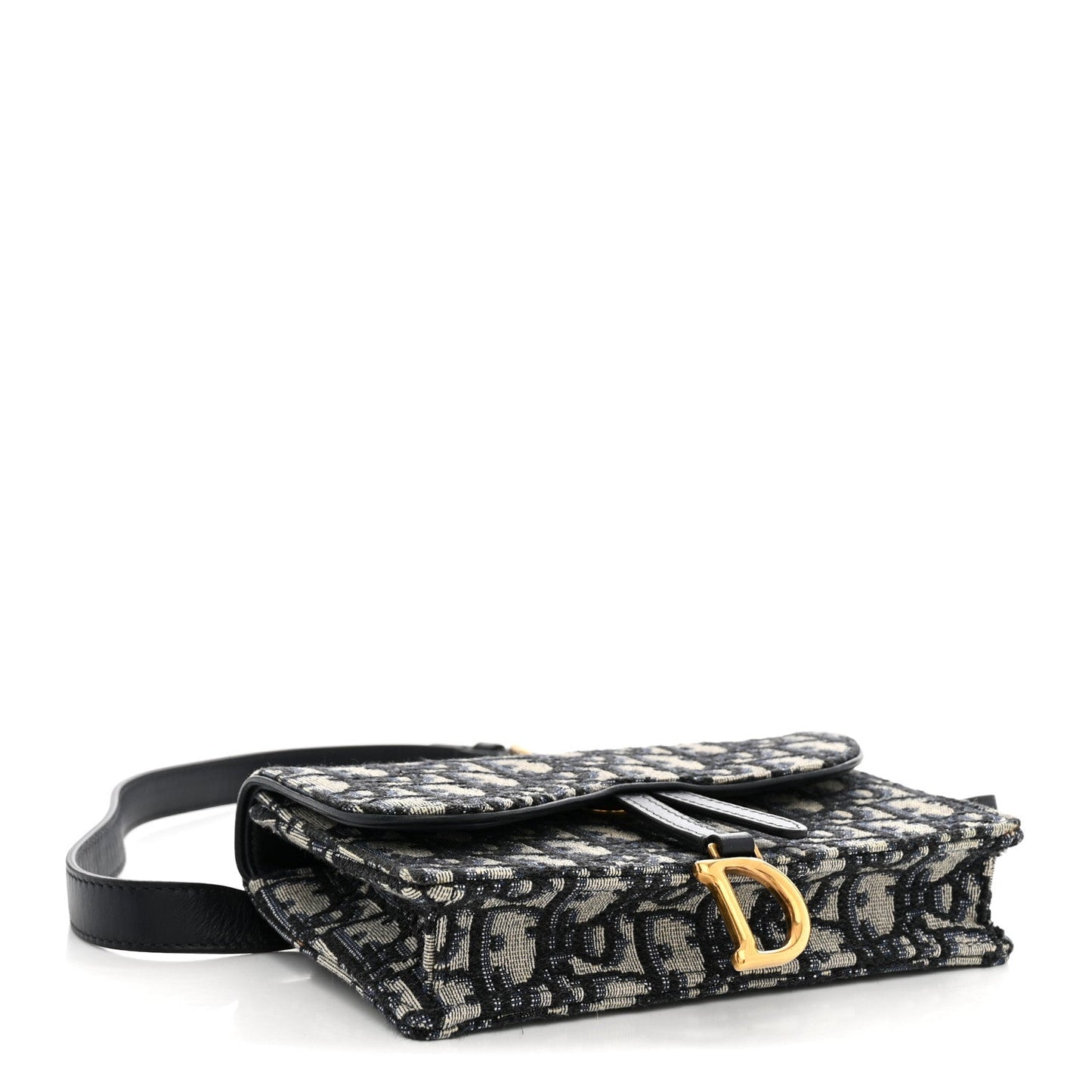 Oblique Saddle Belt Bag Blue