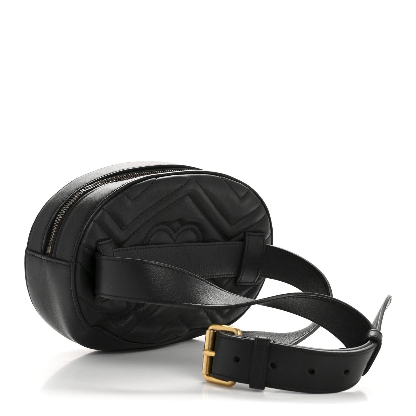 Calfskin Matelasse Animal Studs GG Marmont Belt Bag 85 34 Black