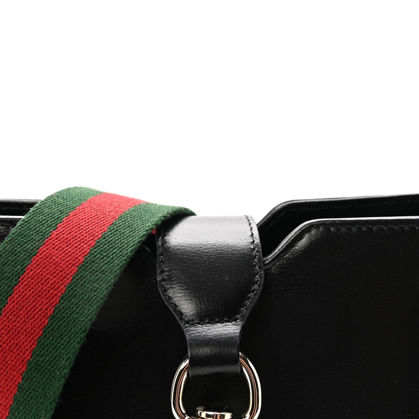 Tritone Calfskin Web Mini Ophidia Bucket Bag Black