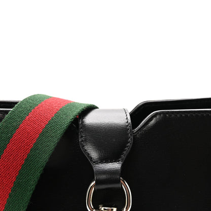 Tritone Calfskin Web Mini Ophidia Bucket Bag Black