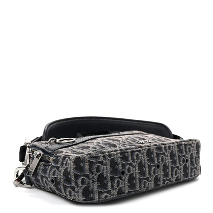 HOMME Oblique Jacquard Safari Messenger Navy Blue