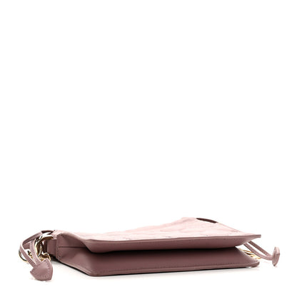 Lambskin Cannage Milly Mini Drawstring Bag Pink Peony