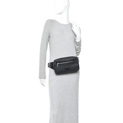 Soft GG Supreme Monogram Web Belt Bag Black Grey