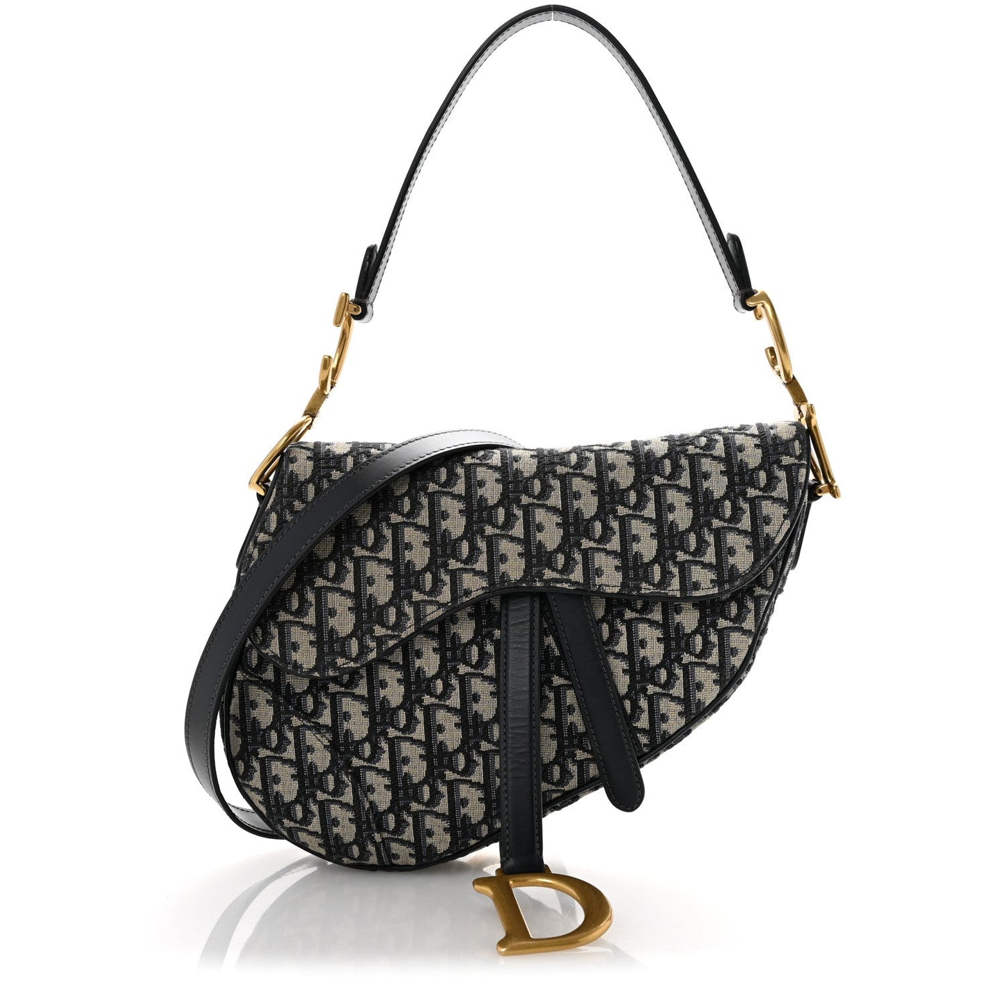 Oblique Saddle Bag With Strap Blue