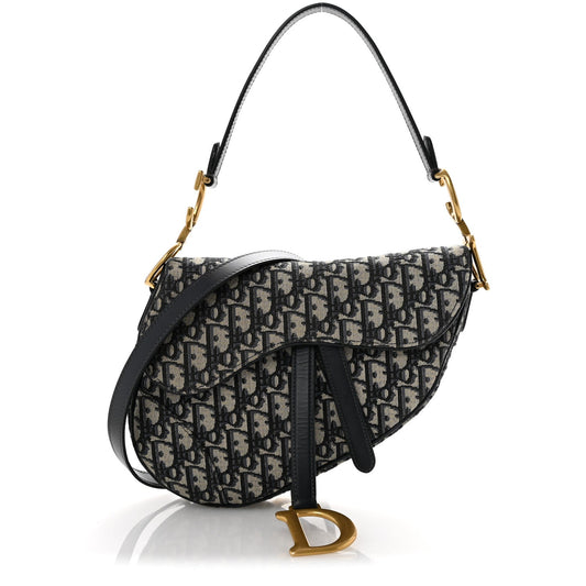 Oblique Saddle Bag With Strap Blue