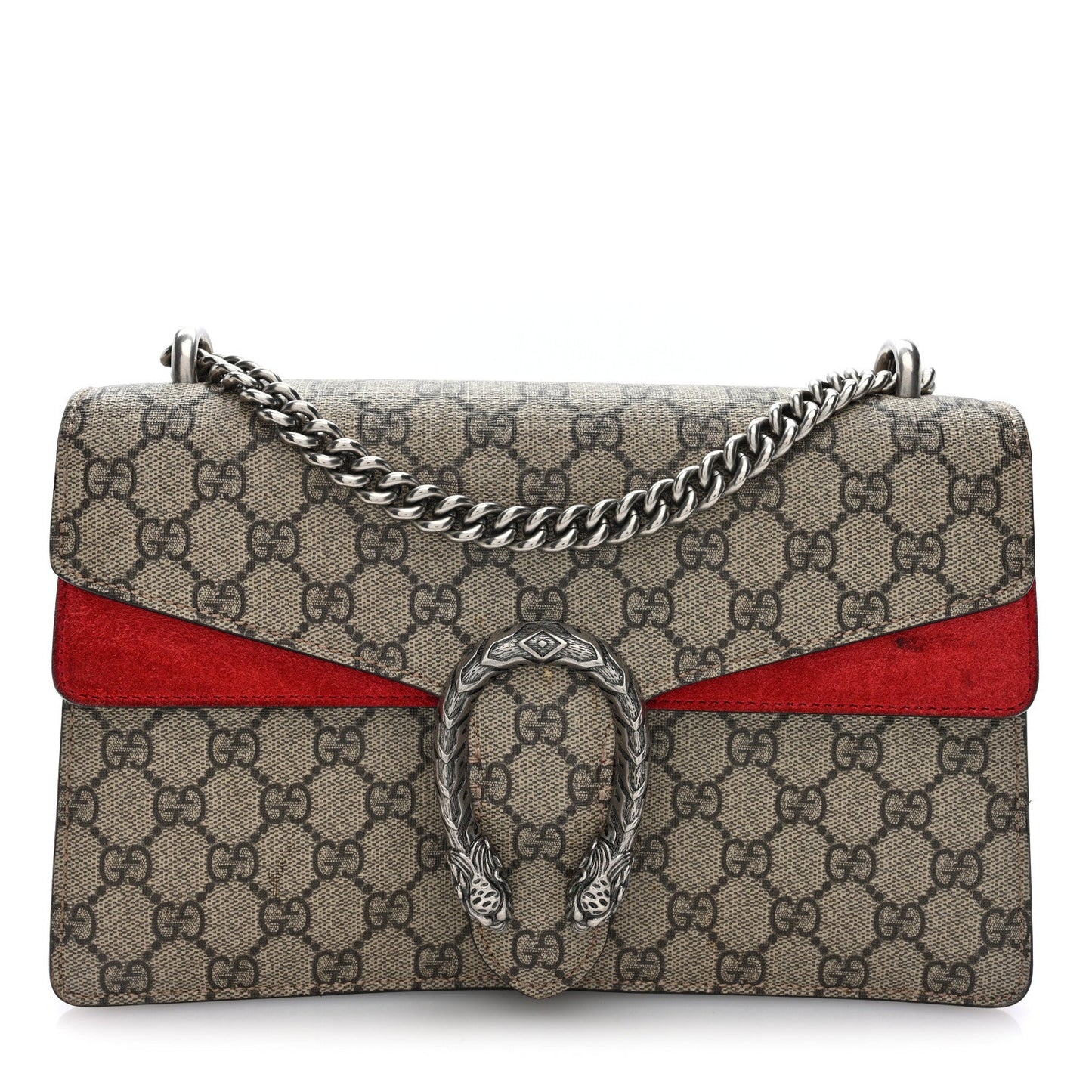 GG Supreme Monogram Small Dionysus Shoulder Bag Red