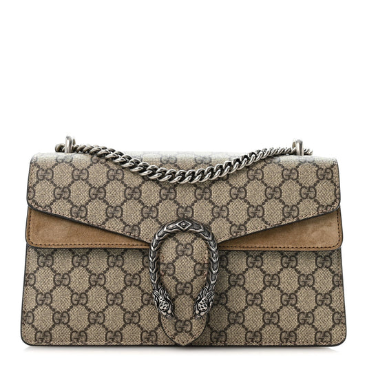 GG Supreme Monogram Small Dionysus Shoulder Bag Taupe