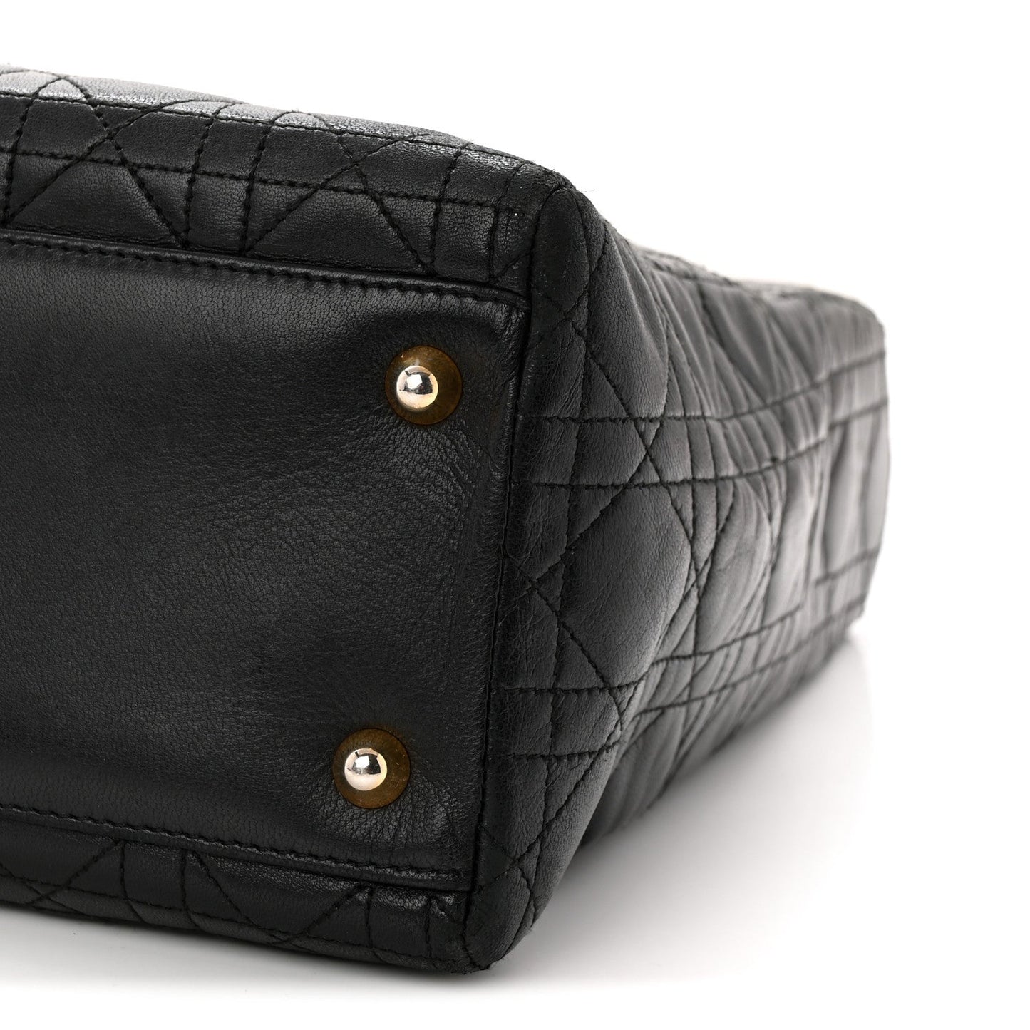 Lambskin Cannage Large Lady Dior Black