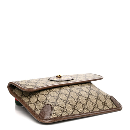 GG Supreme Monogram Neo Vintage Web Belt Bag Brown