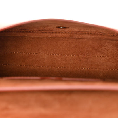 Box Calfskin Medium Bobby Flap Dark Tan