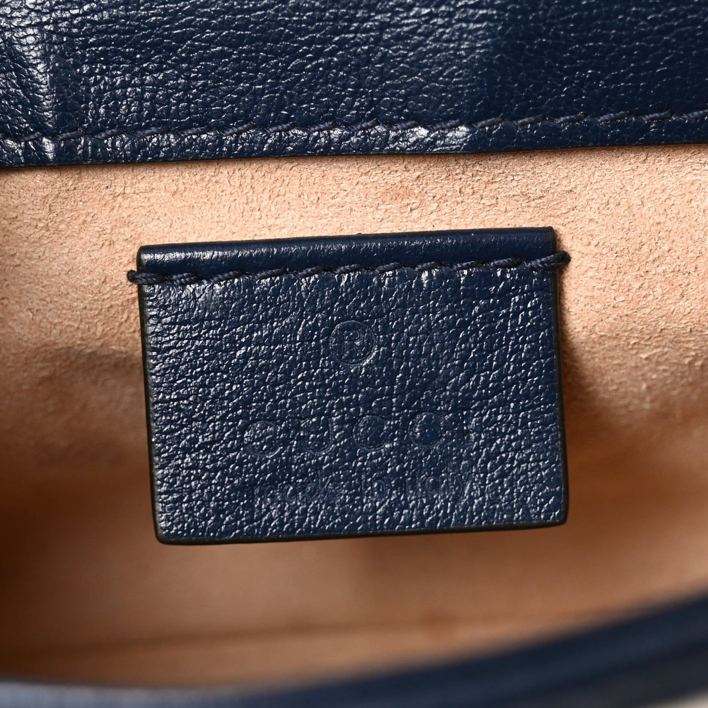 Vintage Effect Calfskin Matelasse Diagonal Super Mini Torchon GG Marmont Shoulder Bag Mystic White Blue Agata