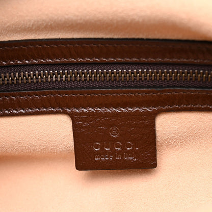 Snakeskin Matelasse Large GG Marmont Slim Tote Brown