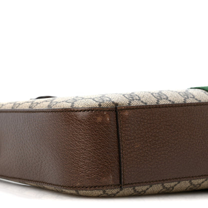 GG Supreme Monogram Textured Calfskin Web Medium Ophidia Briefcase Beige Ebony New Acero