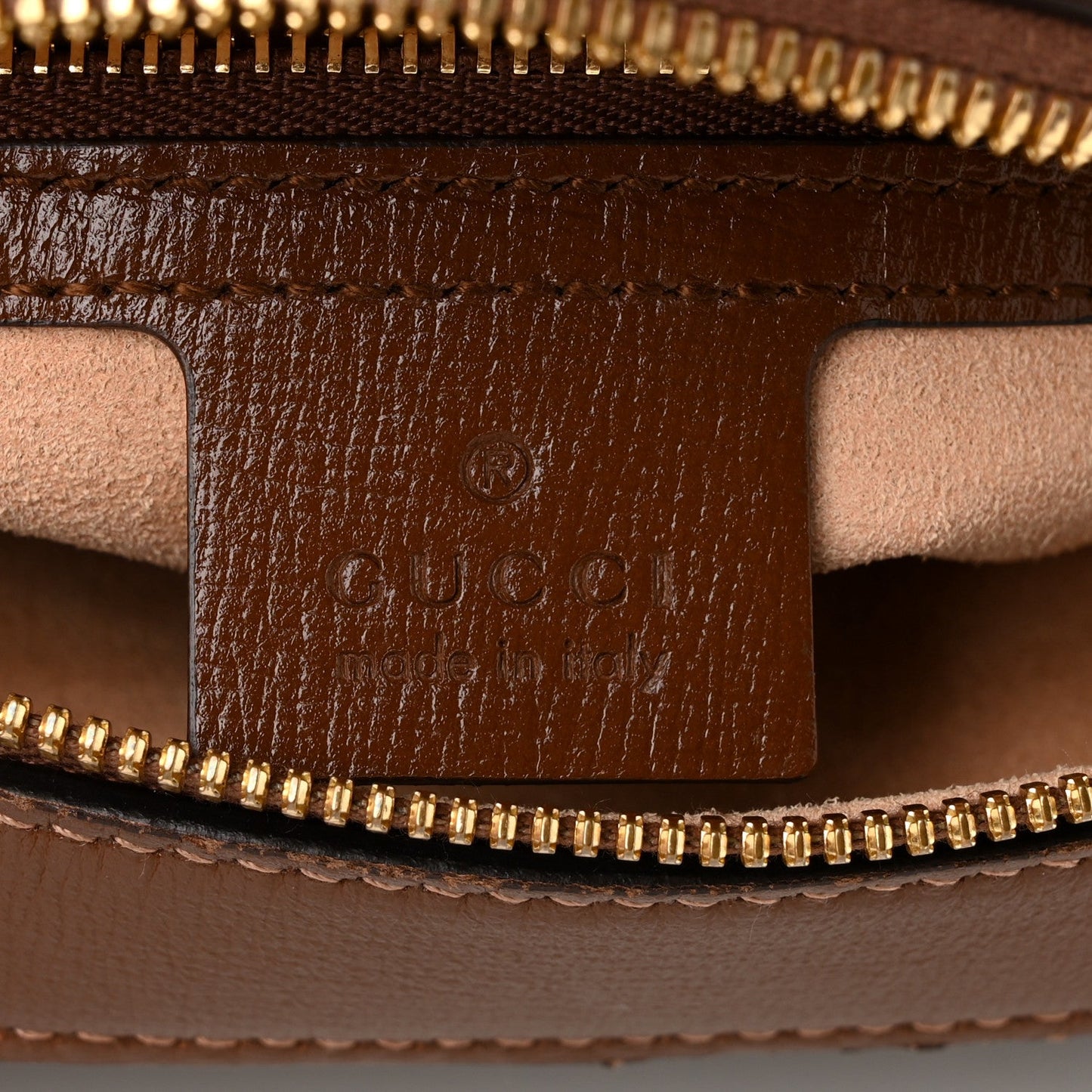 GG Supreme Monogram Small Horsebit 1955 Shoulder Bag Beige Brown Sugar
