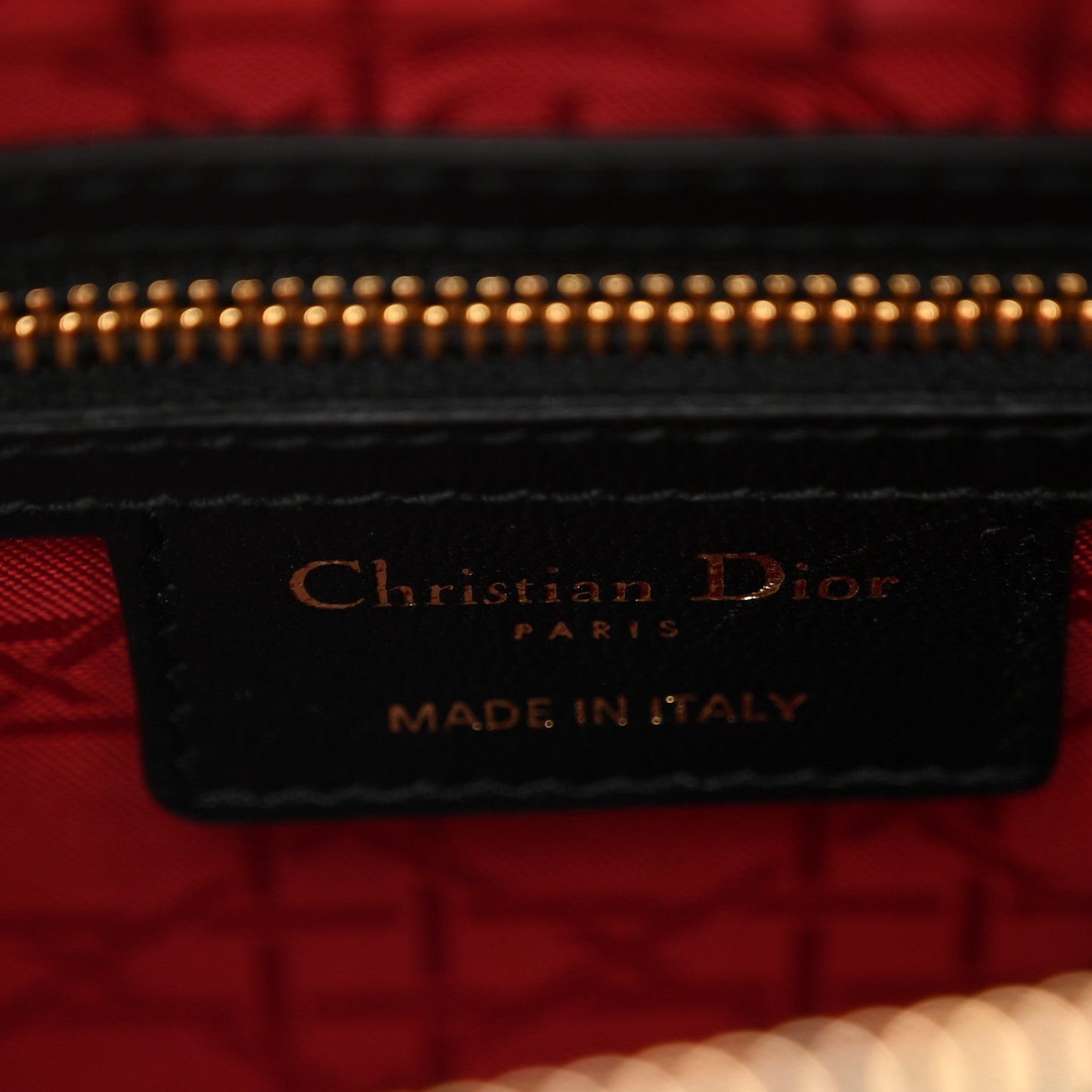 Lambskin Cannage Medium Lady Dior Black