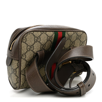 GG Supreme Monogram Web Small Ophidia Belt Bag 85 34 75 30 Dark Brown