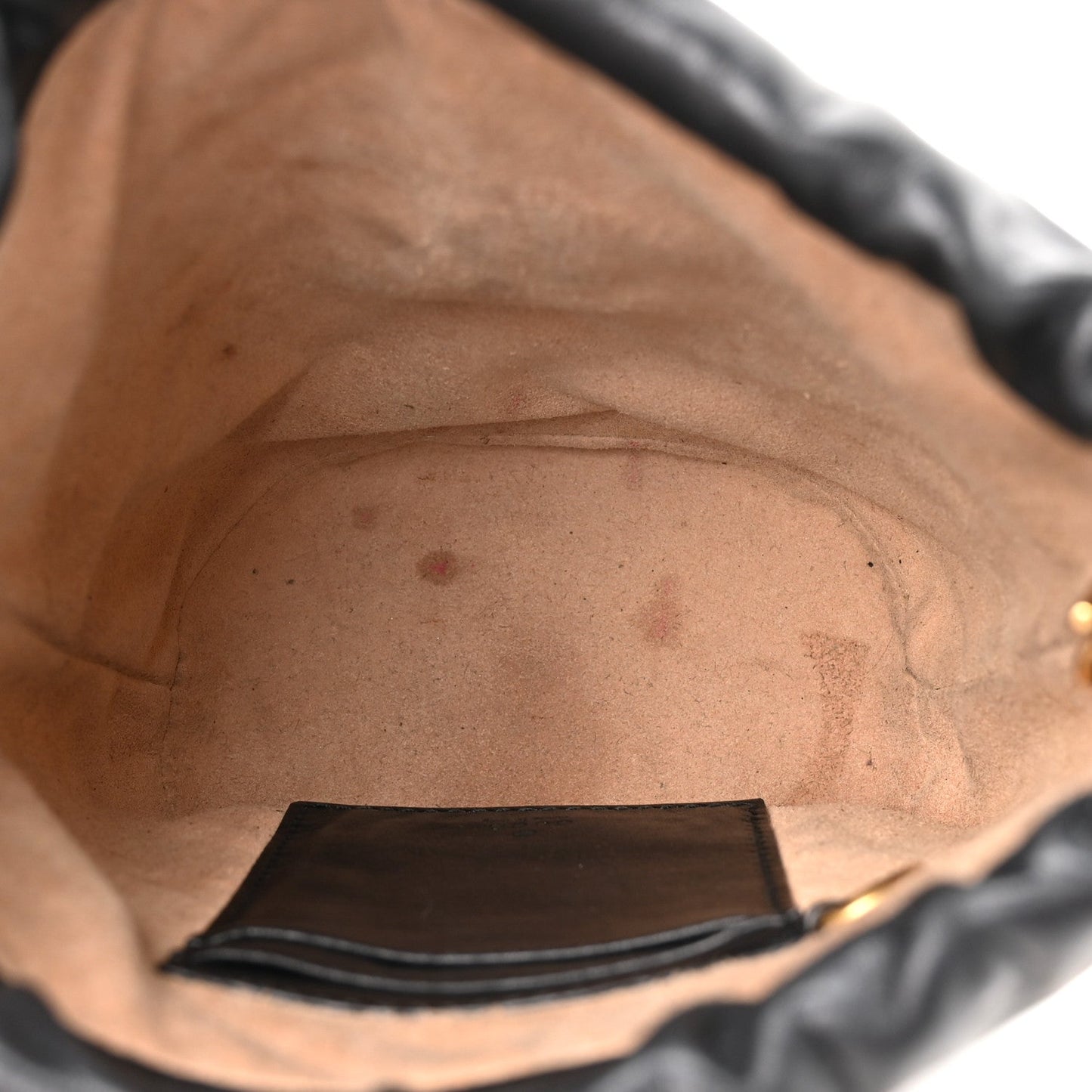 Calfskin Matelasse Mini GG Marmont 2.0 Bucket Bag Black