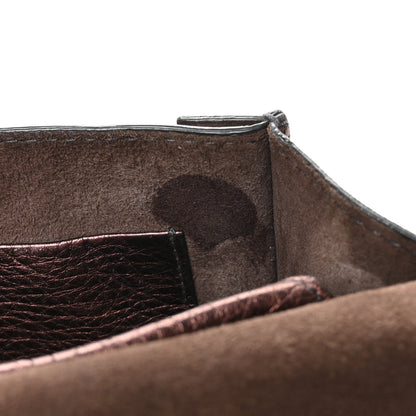 Metallic Calfskin J'Adior Chain Flap Bag Noisette