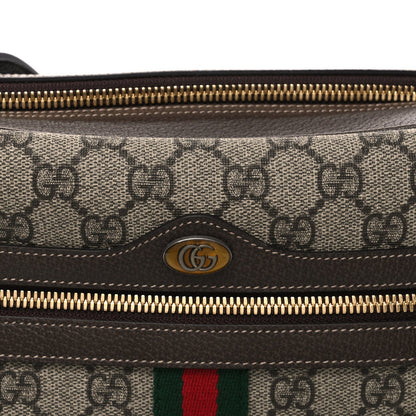 GG Supreme Monogram Web Small Ophidia Shoulder Bag Brown