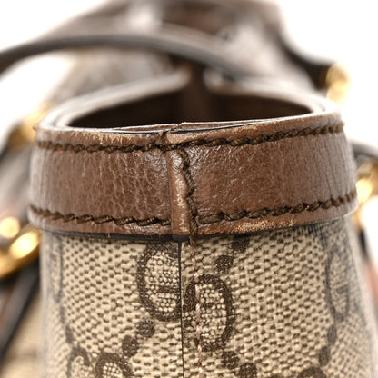 GG Supreme Monogram Medium Ophidia Shopping Tote Brown