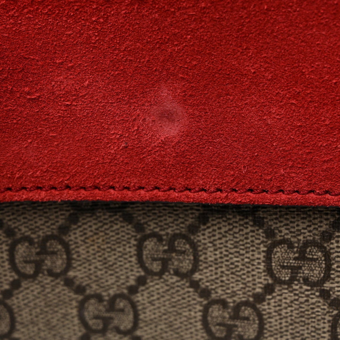 GG Supreme Monogram Small Dionysus Shoulder Bag Red