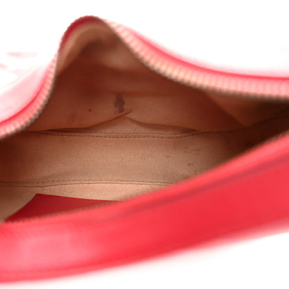 Calfskin Matelasse Chevron Mini GG Marmont Half Moon Hobo Rosso