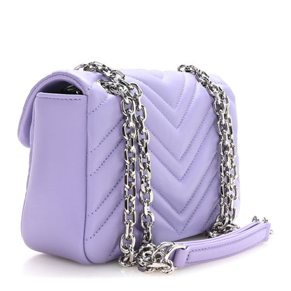 Lambskin Matelasse Small GG Marmont Shoulder Bag Lapis
