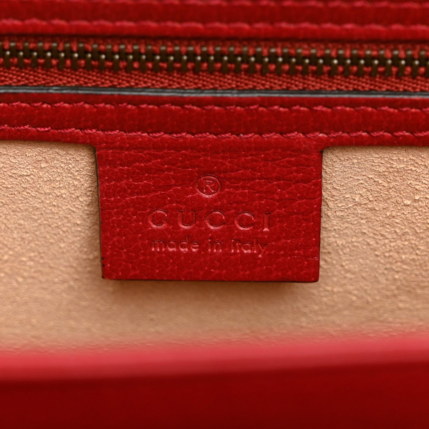 GG Supreme Monogram Small Queen Margaret Top Handle Bag Red