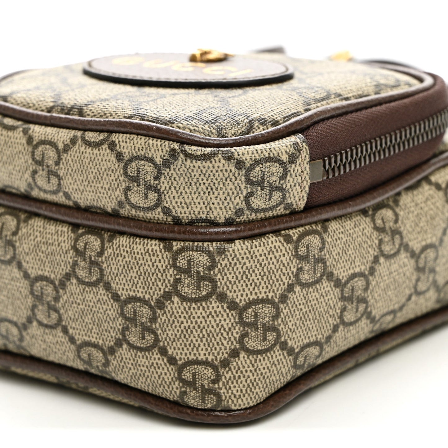GG Supreme Monogram Mini Neo Vintage Double Zip Messenger Bag Beige New Acero Crop