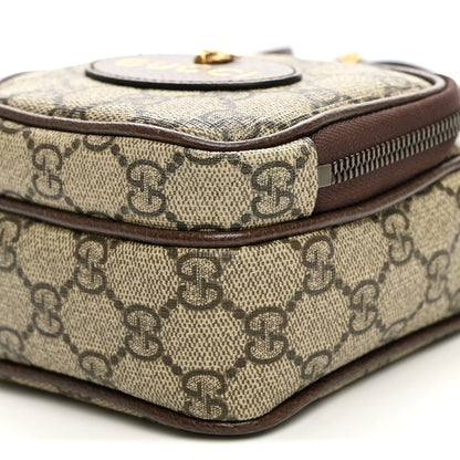 GG Supreme Monogram Mini Neo Vintage Double Zip Messenger Bag Beige New Acero Crop