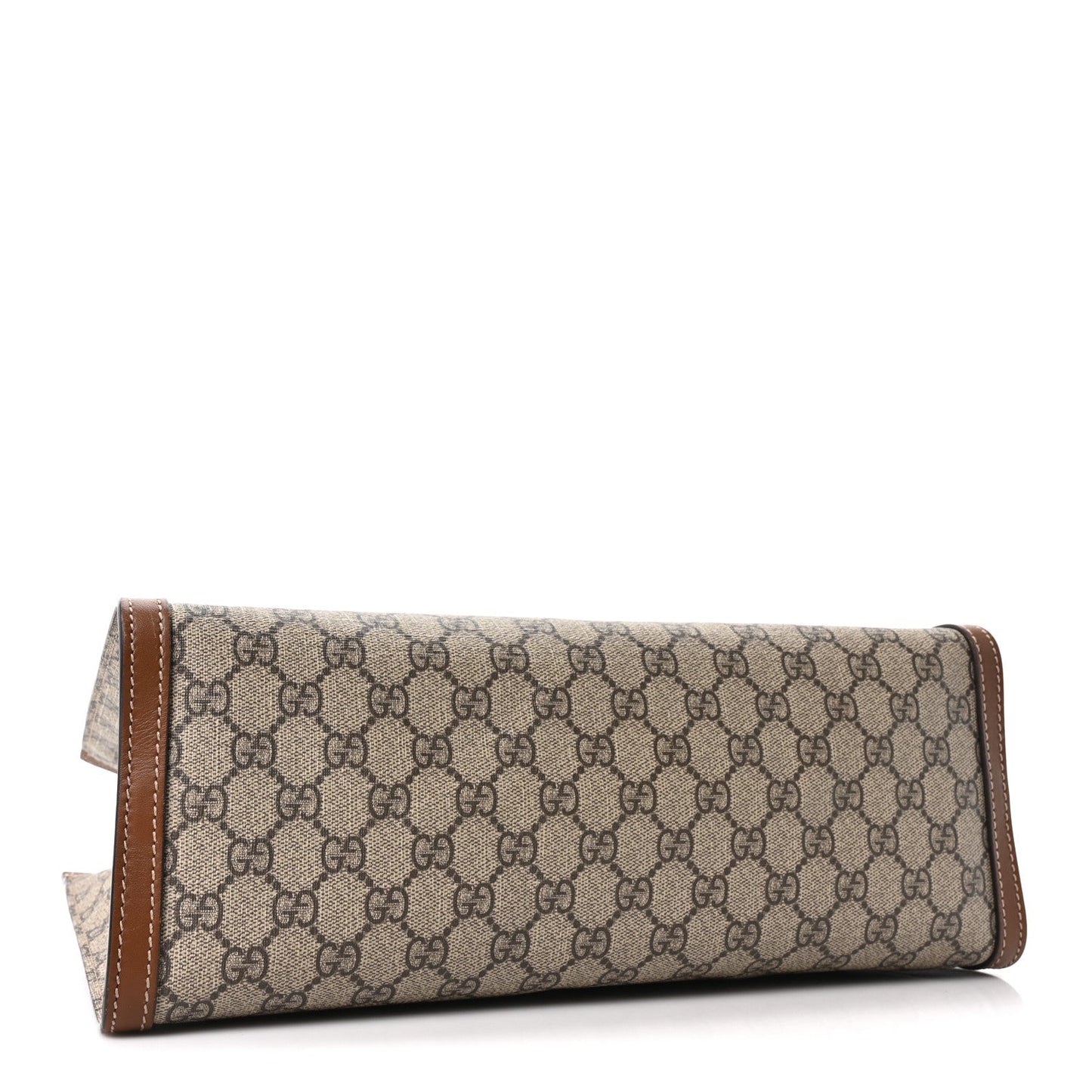GG Supreme Monogram Medium Padlock Tote Beige Cuir