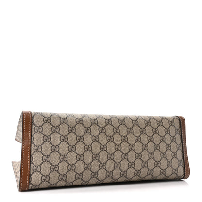 GG Supreme Monogram Medium Padlock Tote Beige Cuir