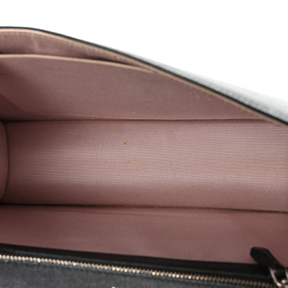 Grained Calfskin Medium Diorama Flap Bag Black
