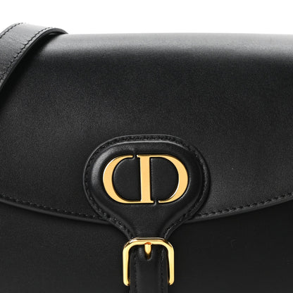 Box Calfskin Medium Bobby Flap Black
