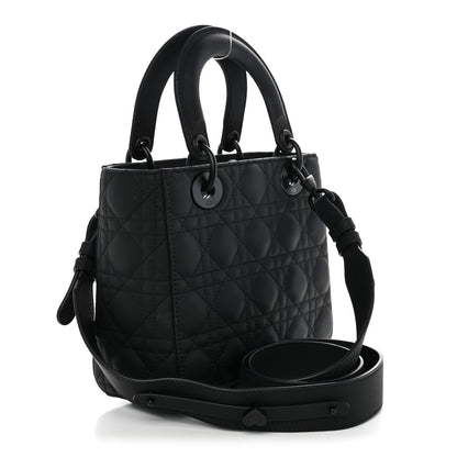 Ultra Matte Calfskin Cannage Small My ABCDior Lady Dior Black