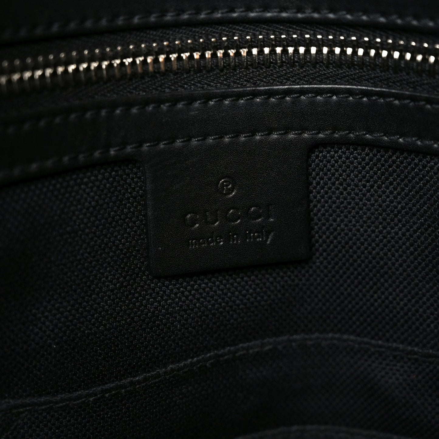 GG Supreme Monogram Appia Calfskin Web Briefcase Black