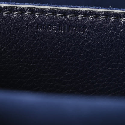 Grained Calfskin Dio(r)evolution Flap Bag Navy Blue