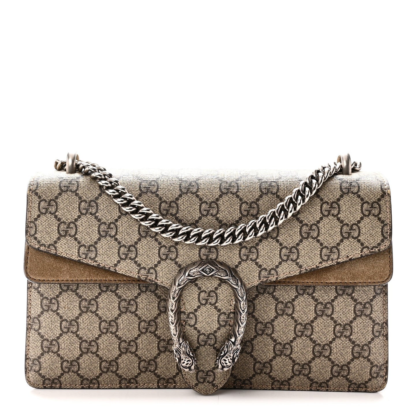 GG Supreme Monogram Small Dionysus Shoulder Bag Taupe