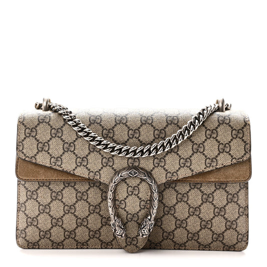 GG Supreme Monogram Small Dionysus Shoulder Bag Taupe