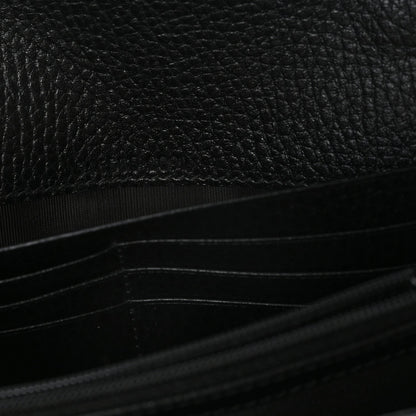 Dollar Calfskin GG Supreme Monogram Petite GG Marmont Wallet Chain Bag Black Beige Ebony