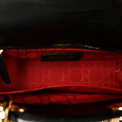 Lambskin Cannage Small Lady Dior Black
