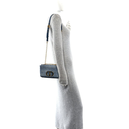Denim Cannage Small Caro Bag Blue