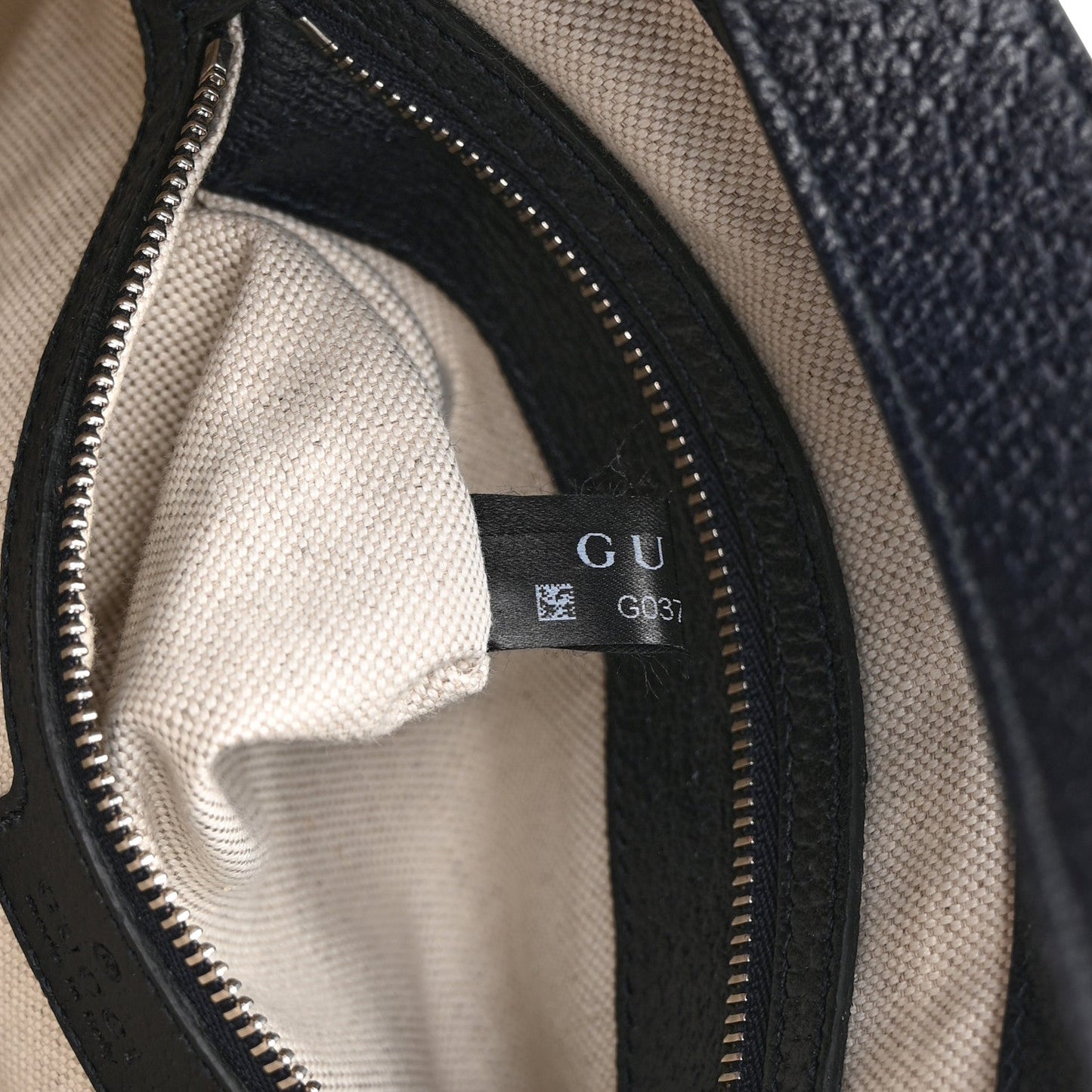 GG Supreme Monogram Textured Dollar Calfskin Web Small Jackie 1961 Hobo Beige Blue