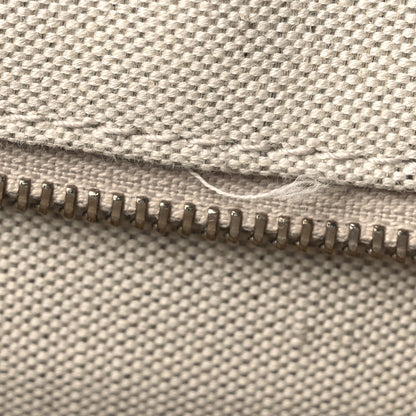 Oblique Chambray Calfskin Medium Book Tote With Strap Grey Latte