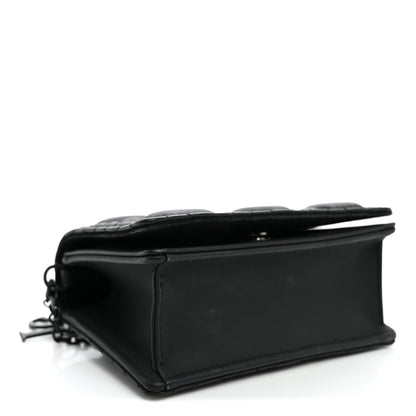 Ultra Matte Calfskin Cannage Nano Lady Dior Pouch Black