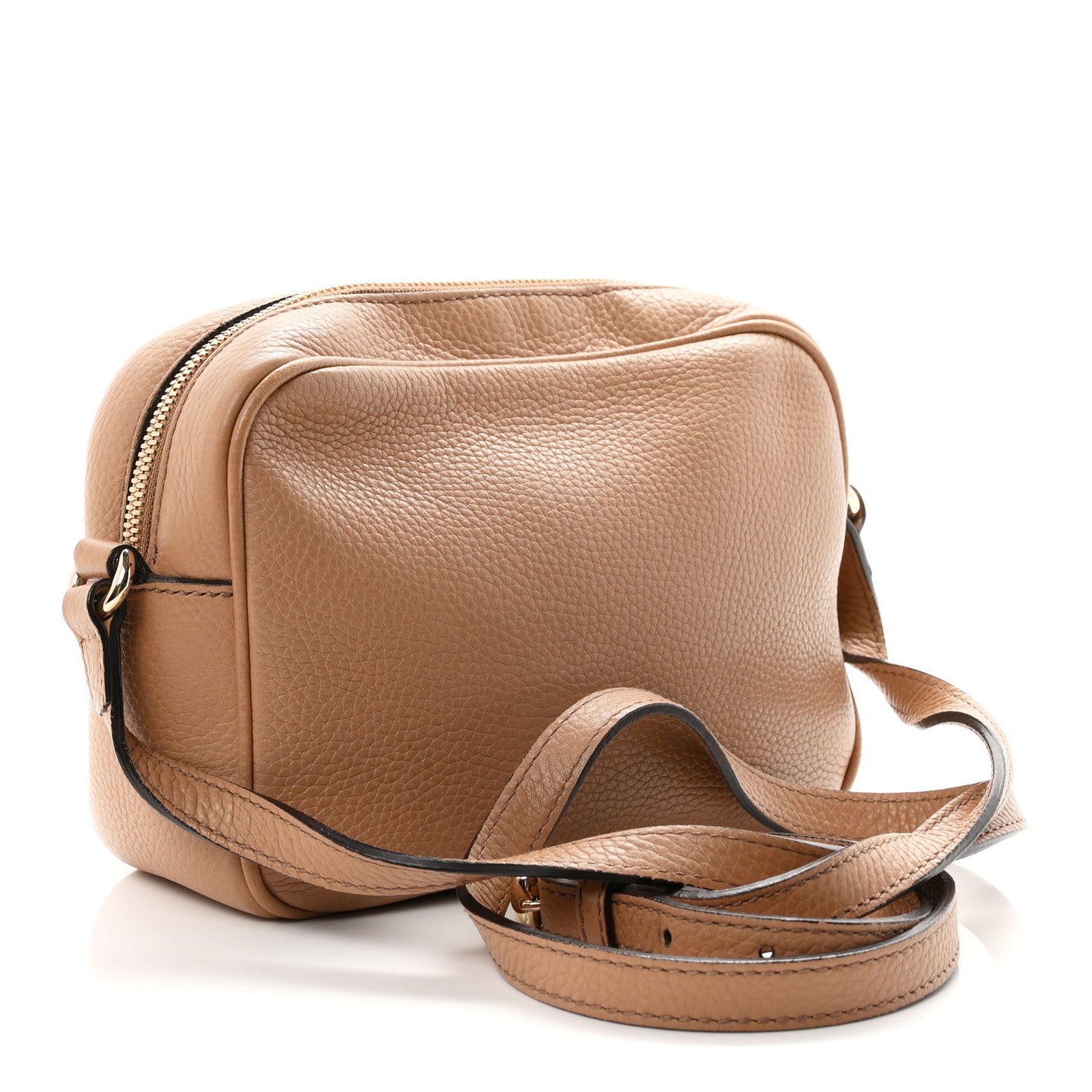 Pebbled Calfskin Small Soho Disco Bag Camelia