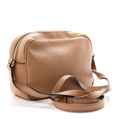 Pebbled Calfskin Small Soho Disco Bag Camelia