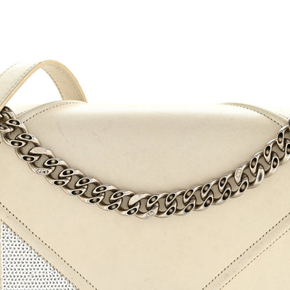 Lambskin Sequin Medium Diorama Flap Bag White